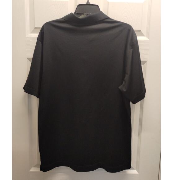 Nike Golf Mens Size Large Tour Performance Dri-Fit Black Short Sleeve Polo Shirt - Picture 2 of 5